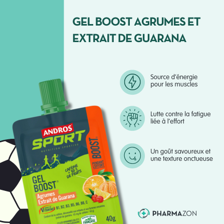 Retrouvez le gel boost Andros Sport sur votre parapharmacie Pharmazon.fr