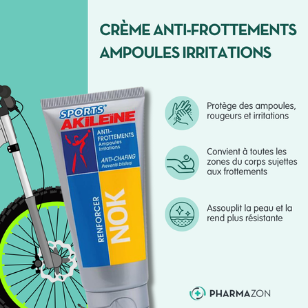 Retrouvez la crème anti-frottements Akiléine Sports sur votre parapharmacie Pharmazon.fr