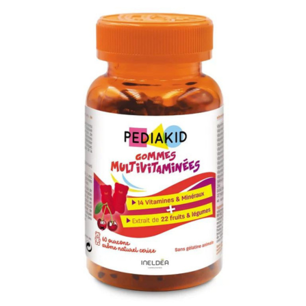 Retrouvez les gommes multivitaminées PEDIAKID® sur Pharmazon.fr