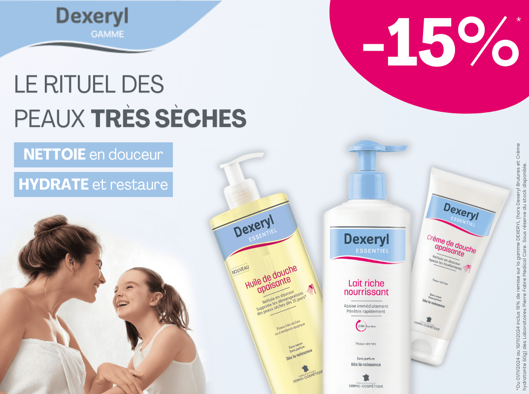 Dexeryl, le rituel des peaux très sèches, actuellement en promotion 