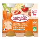 Légumes et Pâtes façon bolognaise Bœuf fermier de Nouvelle-Aquitaine 2x200g