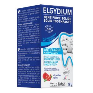 Dentifrice solide anti-plaque boite de 60 pastilles