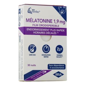 Mélatonine 1,9mg Boite de 30 films orodispersibles